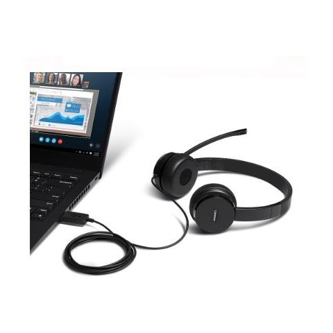 Cuffie USB Stereo 100 con Filo Colore Nero - Foto 3