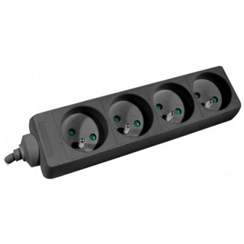 Eu Schuko 4 Way Power Strip - Black 1.5m - Foto 1