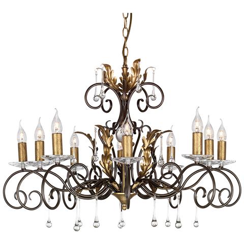 Amarilli Dieci Luce Lampadario In Bronzo / Oro - Foto 7
