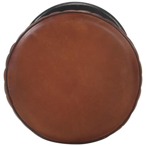 Sgabello Da Bar Marrone In Vera Pelle - Foto 5