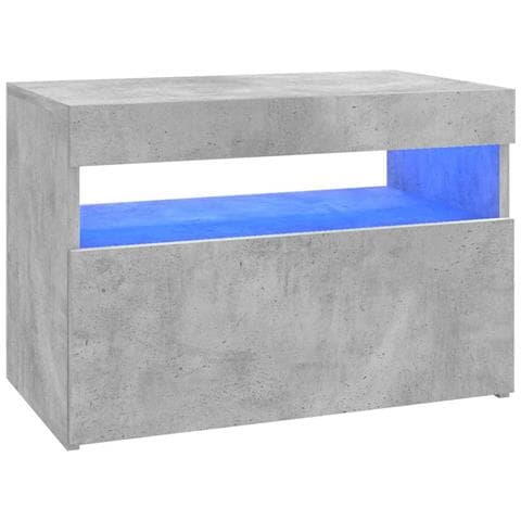 Mobile Porta TV con Luci LED Grigio Cemento 60x35x40 cm - Foto 2