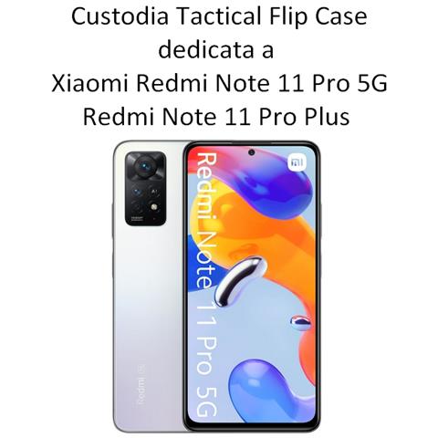 Tactical Custodia Originale Field Notes Pro Flip Case Per Xiaomi Redmi Note 11 Pro 5g Black - Foto 2