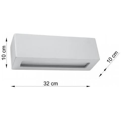 Applique Da Parete Vega Nero 100x100x320 Mm Ceramica - Foto 1