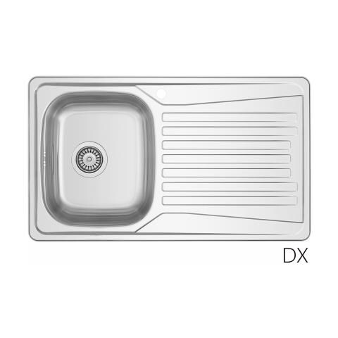 Lavello Incasso Acciaio Inox 86x50 Cm Con Gocciolatoio Sx - Foto 1