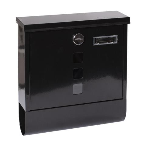 Chance E7004 Cassetta Postale In Acciaio Con Portagiornali, Formato M (din A4), Cassetta Della Posta Con Serratura Coperta E Portanome, Nero - Foto 1