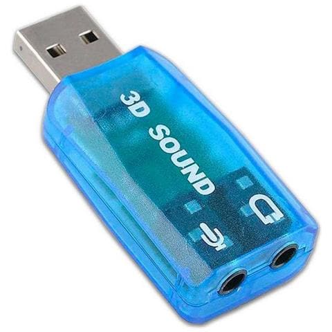 Thustech Adattatore Convertitore Scheda Audio Usb In Micorfono E Cuffie 5.1 Colore Blu - Foto 1