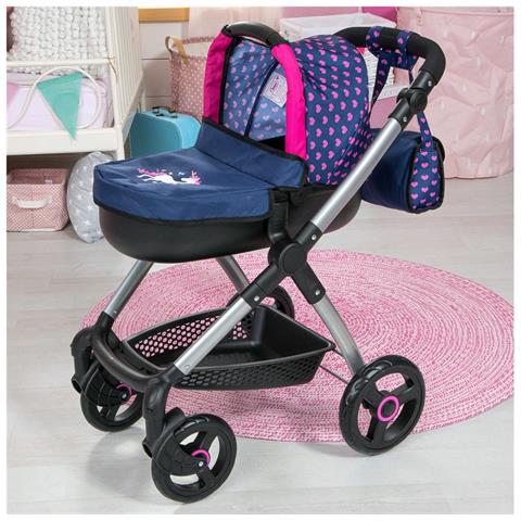 Carrozzina Per Bambole Stule Pram Blu Marino 63 Cm - Foto 5