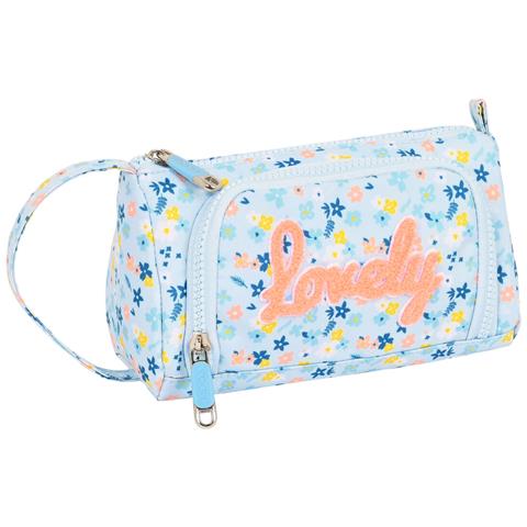Astuccio Per La Scuola Con Accessori Moos Lovely Azzurro Chiaro (32 Pezzi) - Foto 1