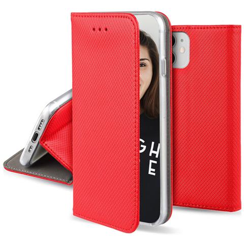 Custodia Folio Per Samsung Galaxy S24 Plus Magnetica Funzione Supporto, Rosso - Foto 1