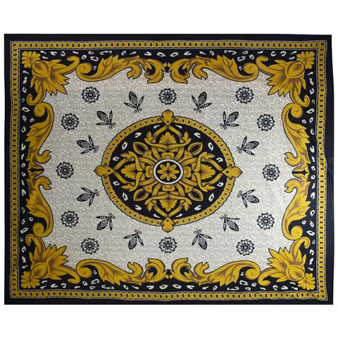 Telo Mare Spiaggia Grande Antisabbia Parasole Modello Batik Barocco Telo Mare Foglia D5 - Foto 1