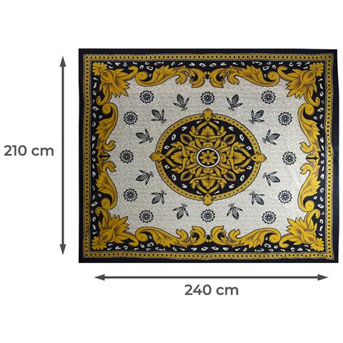 Telo Mare Spiaggia Grande Antisabbia Parasole Modello Batik Barocco Telo Mare Foglia D5 - Foto 5