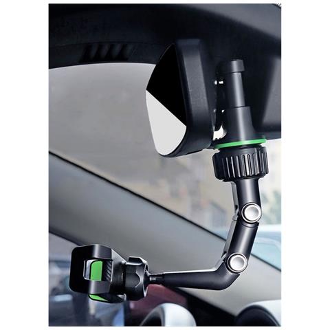 C107 Fissaggio Specchietto Retrovisore / Fissaggio Universale Per Telaio Supporto Per Smartphone Con Collo Regolabile Nero - Foto 4