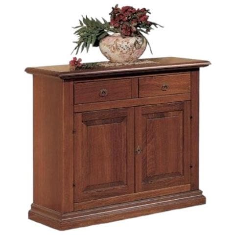 Madia Credenza Arte Povera 2 Porte Massello Tinta Noce 109x47x97 - Foto 1