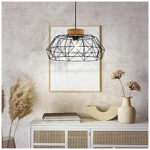 Lampadario Industrial Padstow 1 Luce Metallo Nero - Foto 2