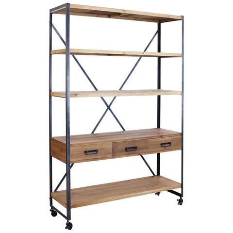 Scaffale In Acciaio E Legno A 4 Ripiani Linea Classic - Foto 1