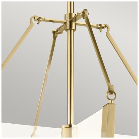 Lampadario Industrial Nordico Calters Alluminio Oro Champagne Led 49w 3000k - Foto 2