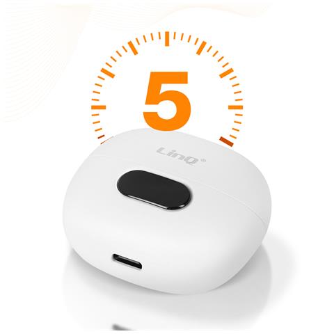 Auricolari Bluetooth In-ear Con Controllo Touch E Microfono, Bianco - Foto 2