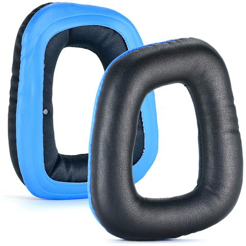 Cuscinetti Auricolari In Pu Per Logitech G35 G930 G430 F450 G331 G231 G431 G432 Black+blue - Foto 3