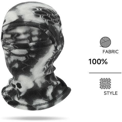 Passamontagna Da Ciclismo In Pile - Antivento E Caldo Black+white - Foto 2