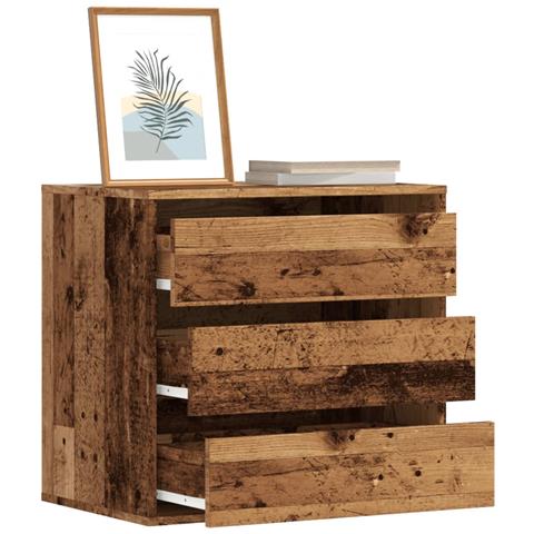 Cassettiera Angolare Legno Antico 60x41x58 cm Legno Multistrato - Foto 2