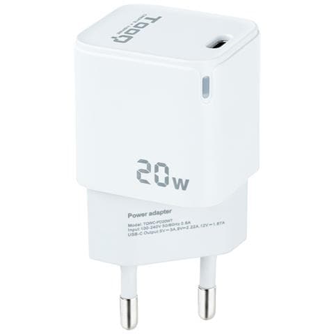 TQWC-PD20WT Caricabatterie per dispositivi mobili Universale Bianco AC Ricarica rapida Interno - Foto 1