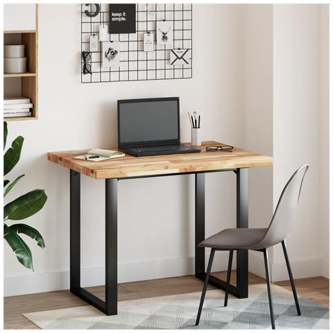 Piano Tavolo Rettangolare 80x70x4 Cm Legno Massello Di Acacia - Foto 3