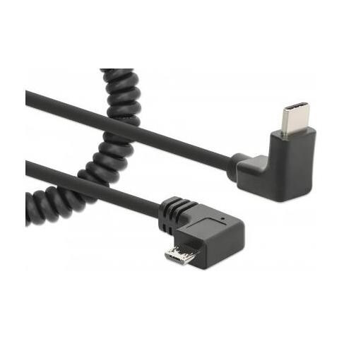 Manhattan 356244 Cavo Usb 1 M Usb C Micro-usb B Nero - Foto 3