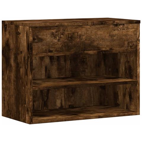 Lusso Casadino -  Scarpiera Rovere Fumo 60x30x45 Cm In Legno Multistrato - Foto 1
