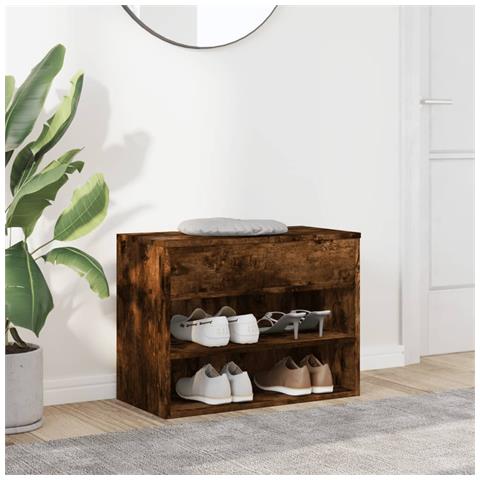 Lusso Casadino -  Scarpiera Rovere Fumo 60x30x45 Cm In Legno Multistrato - Foto 2