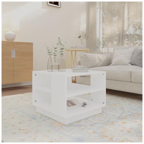 Lusso Casadino - Tavolino Da Salotto Bianco 55x55x43 Cm In Truciolato - Foto 2