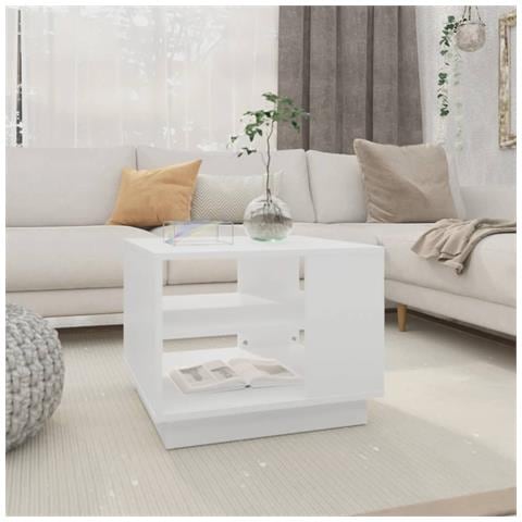 Lusso Casadino - Tavolino Da Salotto Bianco 55x55x43 Cm In Truciolato - Foto 7