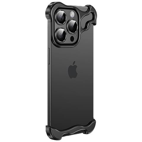 Custodia Con Cornice In Metallo Unica + Pellicola Per Obiettivo Per Iphone 12 Pro Black - Foto 1