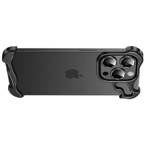 Custodia Con Cornice In Metallo Unica + Pellicola Per Obiettivo Per Iphone 12 Pro Black - Foto 2