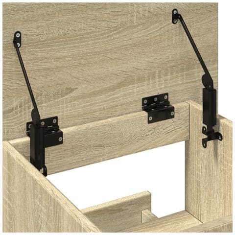 Leggio con Ruote e Cassetto Sonoma 55x55x107 cm in Multistrato - Foto 9