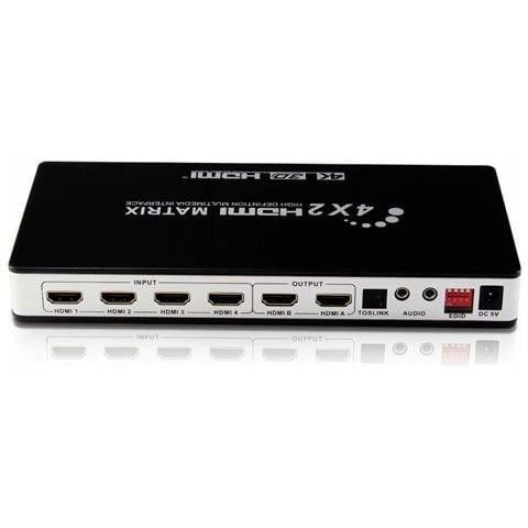 Switch / Splitter Hdmi Matrix 4x2 Uhd 4k2k 3d Con Funzione Edid - Foto 2