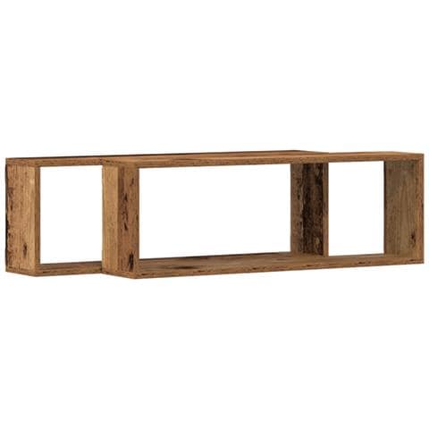 Mensole  2 pz in legno usurato 80x15x26 cm in legno ingegnerizzato - Foto 1