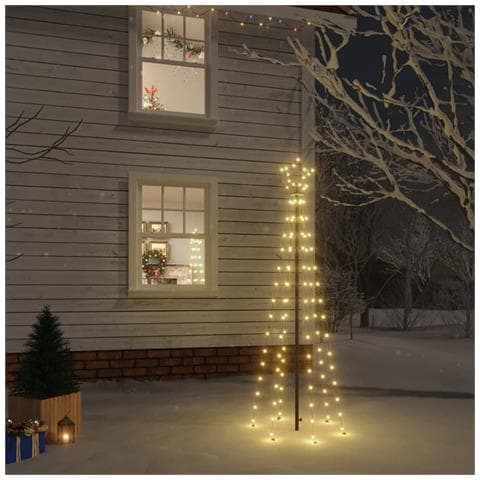 Lusso Casadino - Albero Di Natale Con Puntale Bianco Caldo 108 Led 180 Cm - Foto 8