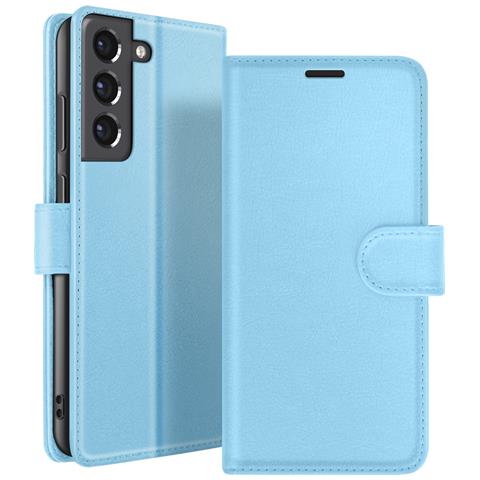 Custodia A Portafoglio Per Galaxy S21 Fe 5g Con Supporto E Linguetta Magnetica, Azzurro - Foto 1