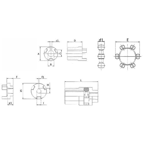 Giunto Elastico Per Pompa Gruppo 2 Per Motore Con Potenza Da 5,5kw A 7,5kw - Foto 2
