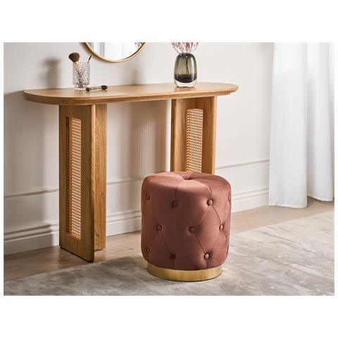 Pouf Carrollton Velluto Marrone - Foto 1
