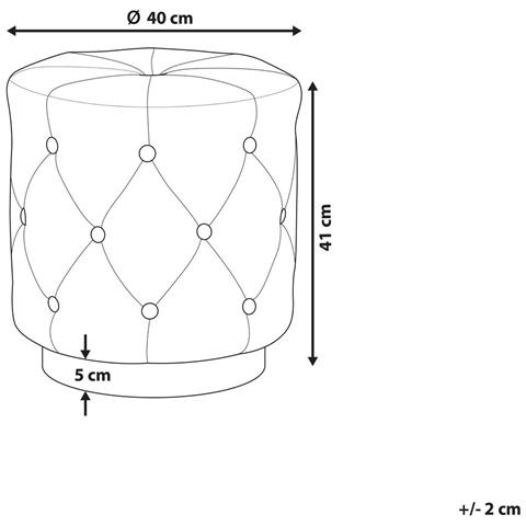 Pouf Carrollton Velluto Marrone - Foto 7