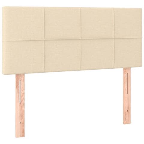 Letto a Molle con Materasso e LED Crema 120x190 cm in Tessuto - Foto 9