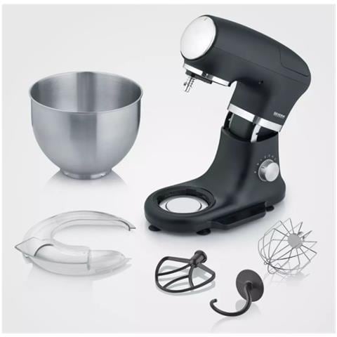 Impastatrice Planetaria Multifunzione Da 5,5 L E 1000 W, Nera /acciaio Inossidabile - Km3898 - Foto 2