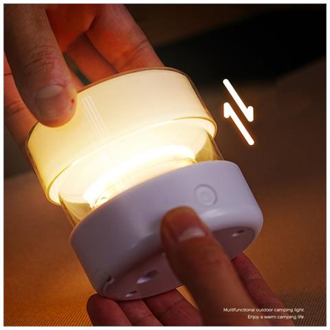 Luce Calda Telescopica Per Atmosfera Da Campeggio - 2400mah, 3000k, Dimmerazione Continua - Foto 6