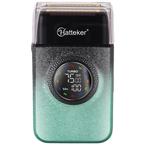 Rasoio Elettrico A Lamina Con Display Led, Ricaricabile Usb, Uso Asciutto E Bagnato Green - Foto 1