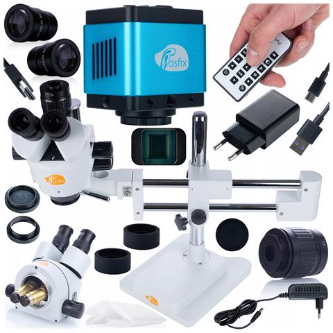 Mikroscopio Stereoscopico Trinoculare Jupiter Pro Msjp-t-sdms1 - Testa Rotante 360°, Zoom 7x-45x | Ottica Di Alta Qualità | Uso Professionale - Foto 1