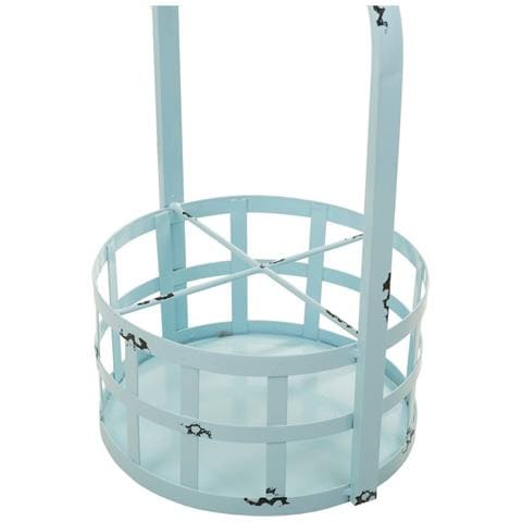 Tavolo Portabottiglie In Metallo Blu 42x42x60h - Foto 2