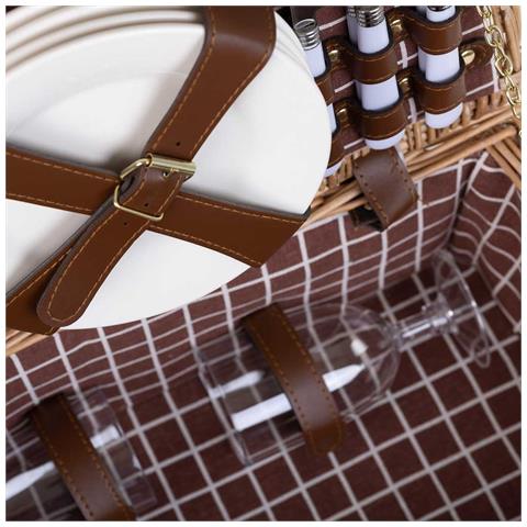 Cestino Pic-nic Marrone 40x28x20h - Foto 8
