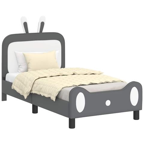 Struttura letto bambini con testata Grigio Chiaro 80 x 160 cm - Foto 1