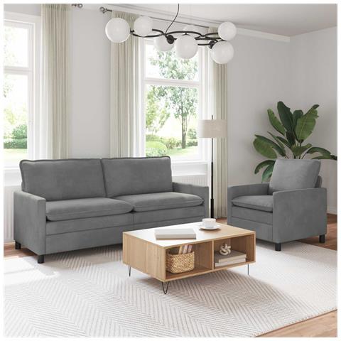 Set di divani 2 pcs Grigio Scuro Velluto - Foto 2